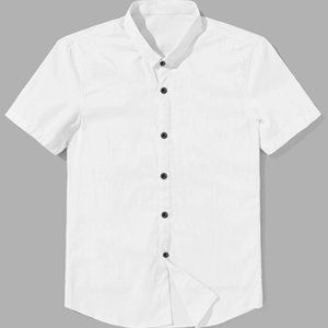 Mens Short Sleeve Button Up